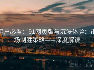 用户必看：91网页版与沉浸体验：市场制胜策略——深度解读