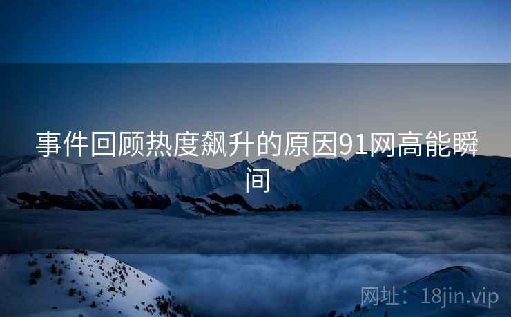 事件回顾热度飙升的原因91网高能瞬间
