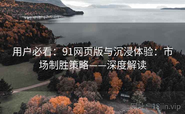 用户必看：91网页版与沉浸体验：市场制胜策略——深度解读