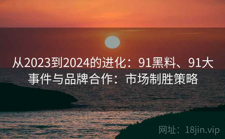 从2023到2024的进化：91黑料、91大事件与品牌合作：市场制胜策略