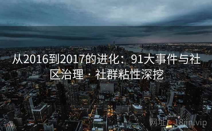 从2016到2017的进化：91大事件与社区治理 · 社群粘性深挖