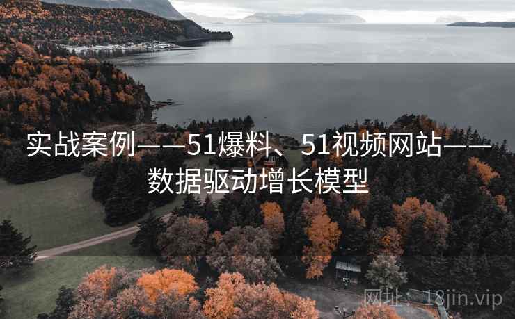 实战案例——51爆料、51视频网站——数据驱动增长模型
