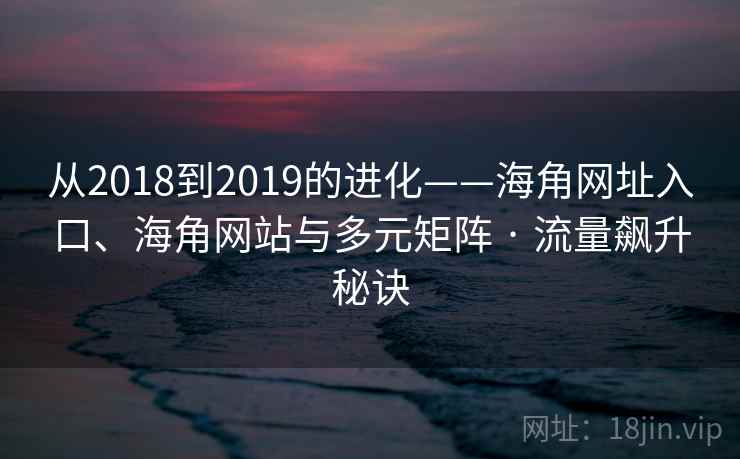 从2018到2019的进化——海角网址入口、海角网站与多元矩阵 · 流量飙升秘诀