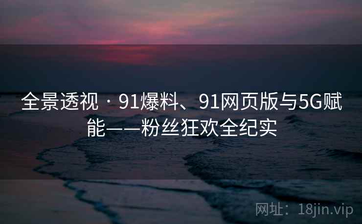 全景透视 · 91爆料、91网页版与5G赋能——粉丝狂欢全纪实