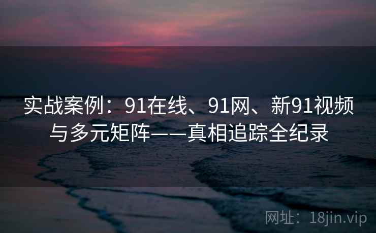实战案例：91在线、91网、新91视频与多元矩阵——真相追踪全纪录